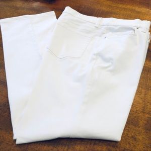 Lands End Crisp White Jeans Size 10